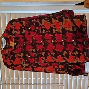 Ruby Rd. Woman Blouse Splash red, gold tone,green and other, Atsy Plus Size 20W